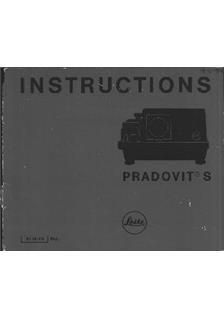 Leica Pradovit S manual. Camera Instructions.